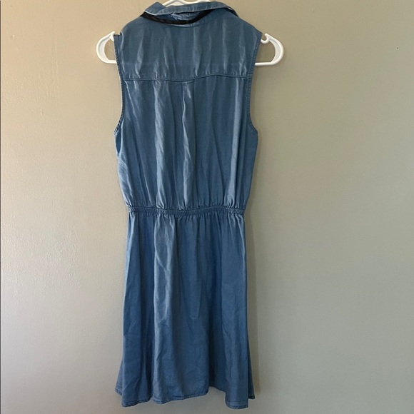 Divided Blue Sleeveless Mini Dress - Picture 3 of 3